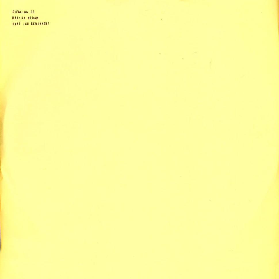 Music: Habe Ich Gewonnen (Vinyl, Glgl029)